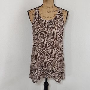 kylee animal squiggly print flowy tank•Med.